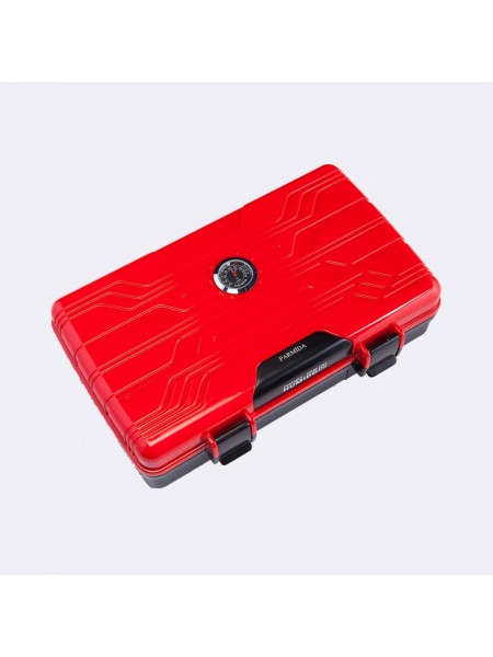 Psh002 Parmida Seyahat Tipi Parlak Kırmızı Humidor Puro Kutusu