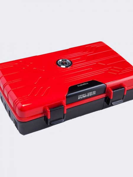 Psh002 Parmida Seyahat Tipi Parlak Kırmızı Humidor Puro Kutusu