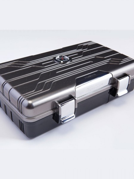 Psh004 Parmida Seyahat Tipi Gun Metal Humidor Puro Kutusu