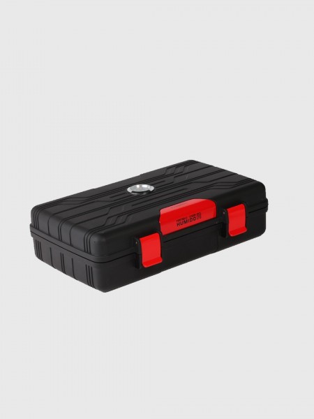 Psh006 Parmida Seyahat Tipi Siyah Kırmızı Humidor Puro Kutusu